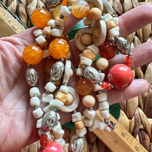 BOGO FREE VINTAGE BEADED NECKLACE LOT BUNDLE BOHO FESTIVAL - Picture 9 of 9